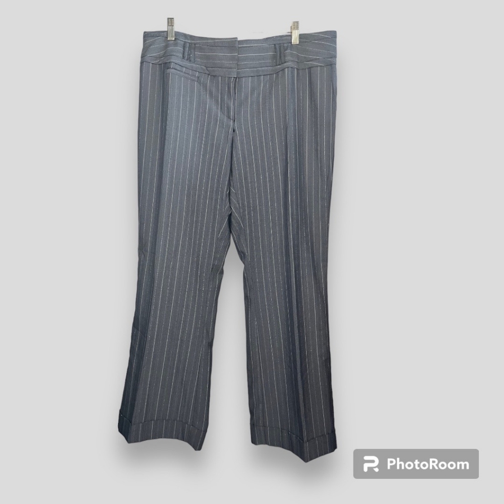 Gray Pinstripe Star Style Trousers